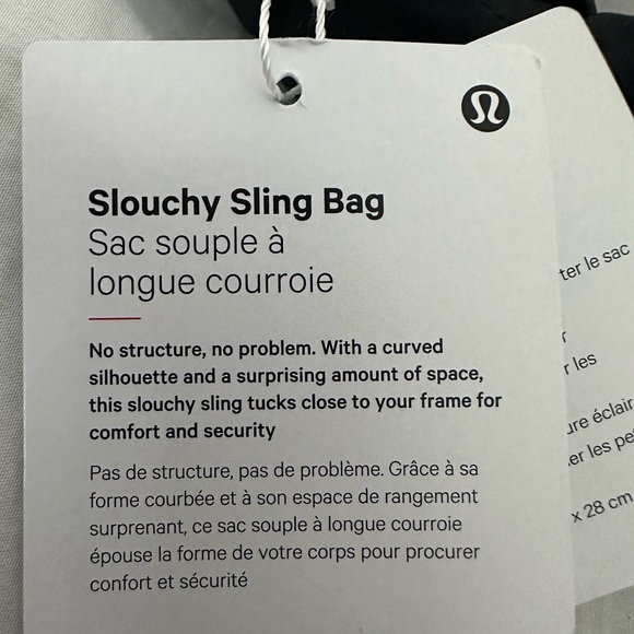 Lululemon Slouchy Sling Bag 6L NWT Black - Picture 3 of 8